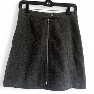 Madewell Charcoal A-Line Skirt with Zipper
